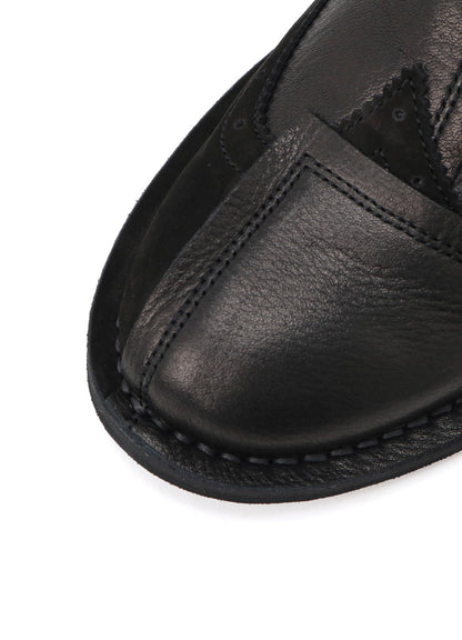 RAW-EDGE LEATHER DERBY SHOES