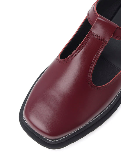 COW LEATHER MARY JANE SANDALS