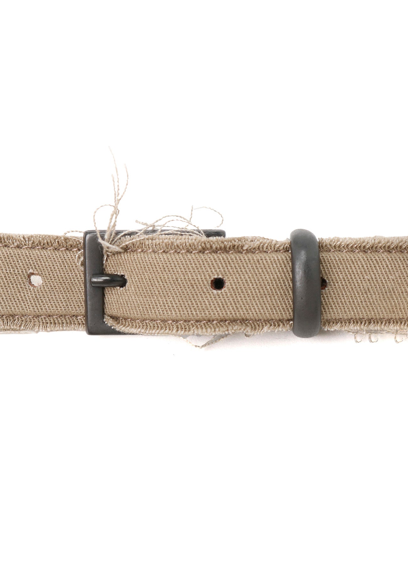 LEATHER/COTTON TWILL DOUBLE BELT