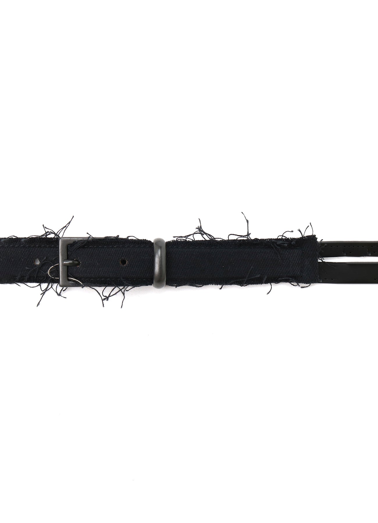 LEATHER/COTTON TWILL DOUBLE BELT