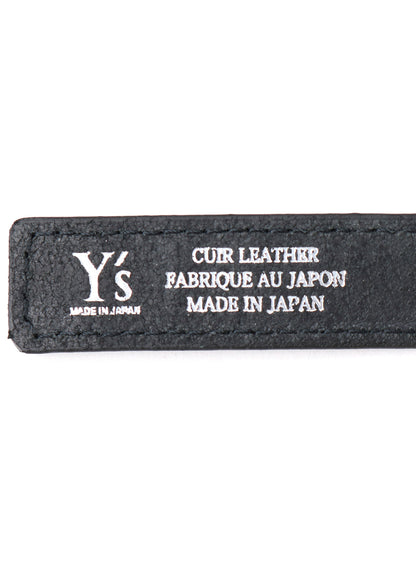LEATHER/COTTON TWILL DOUBLE BELT