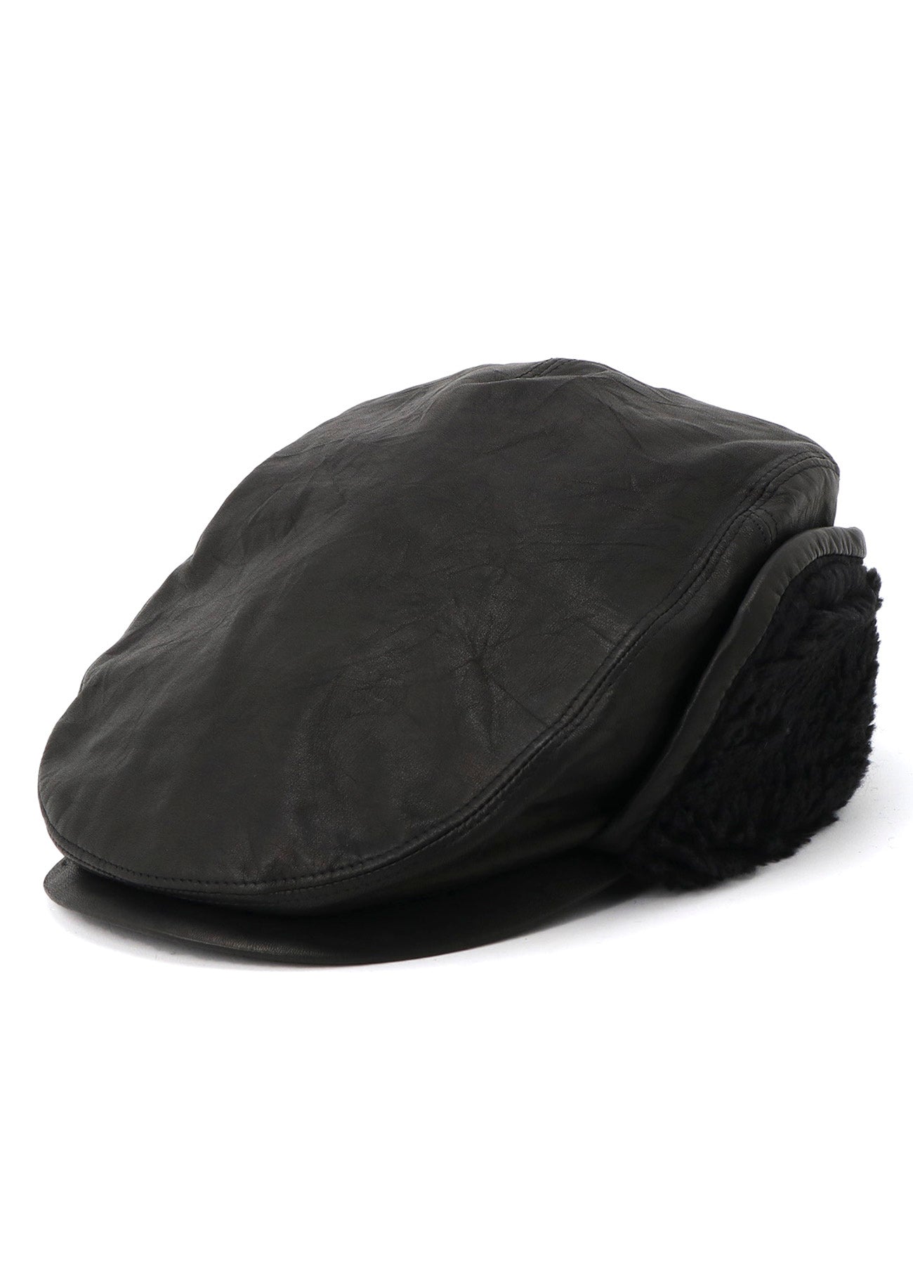 SOFT LEATHER EAR MUFF CAP