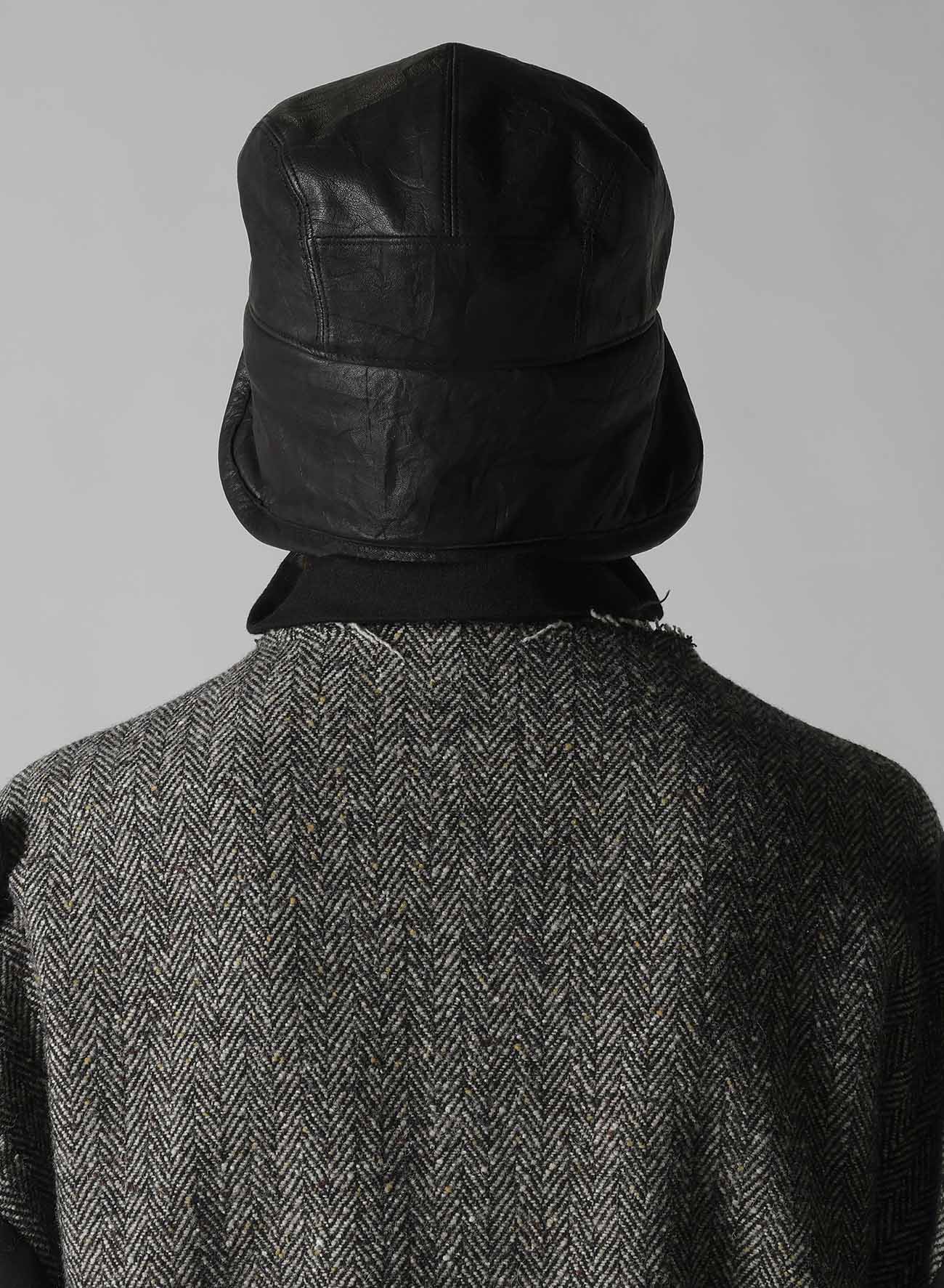 SOFT LEATHER EAR MUFF CAP