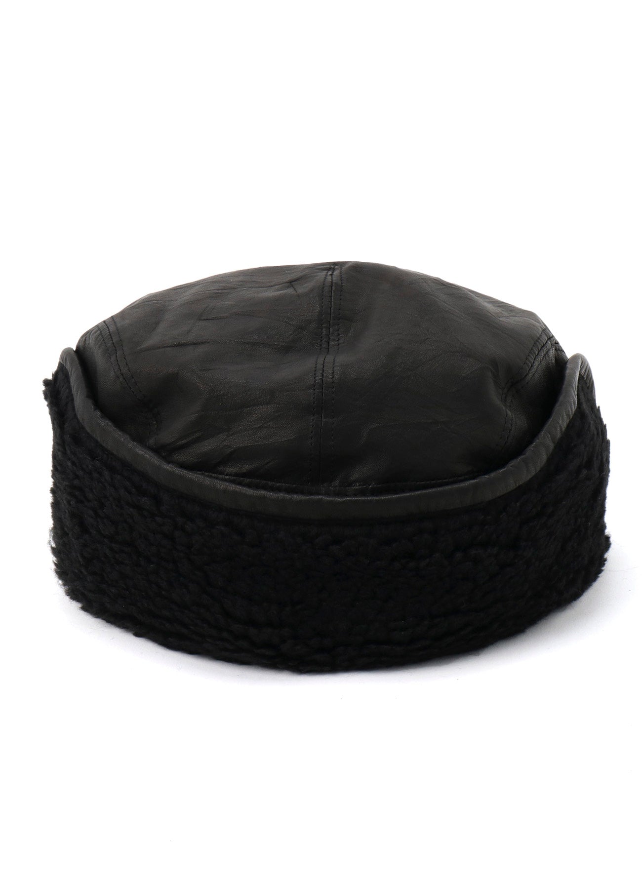 SOFT LEATHER EAR MUFF CAP