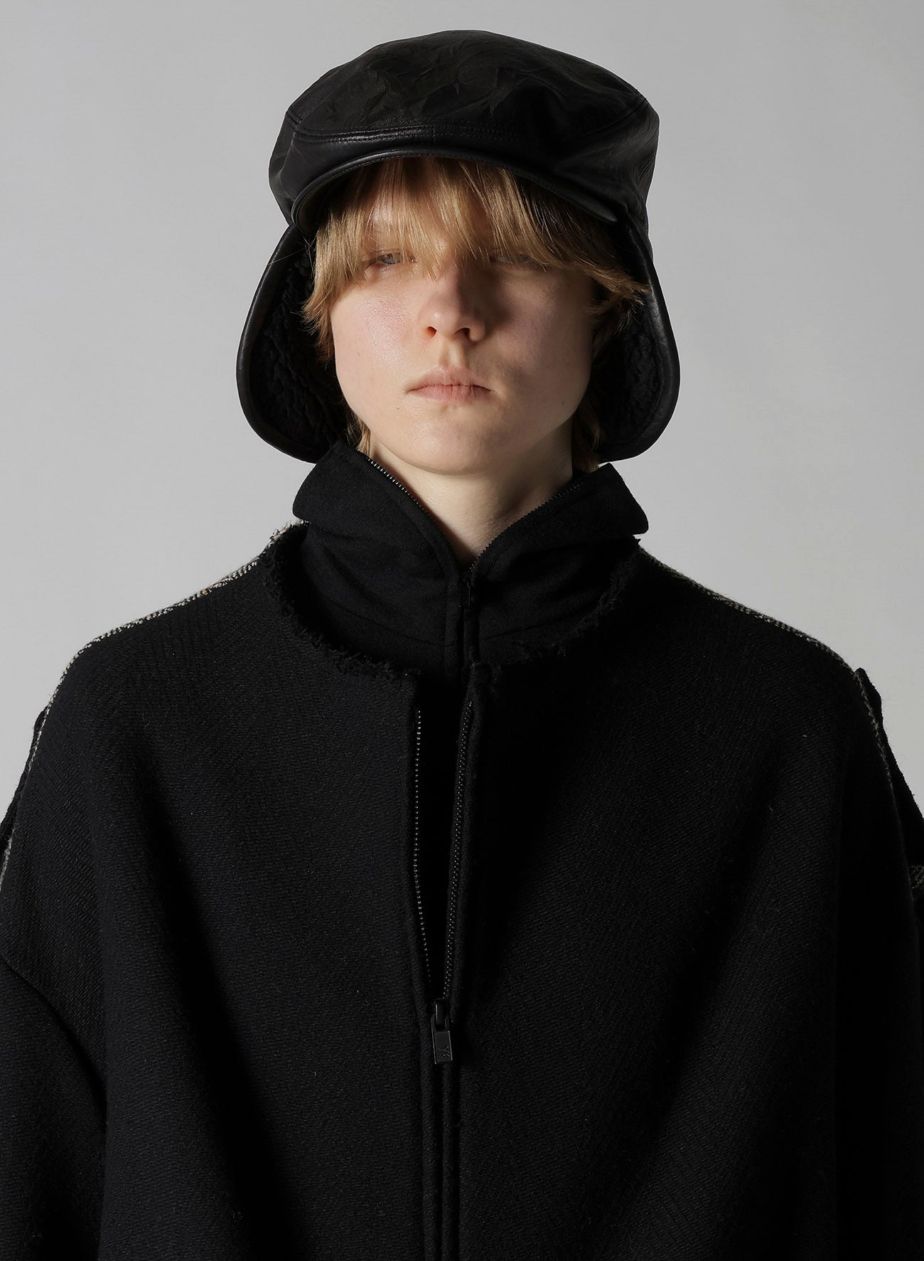 SOFT LEATHER EAR MUFF CAP