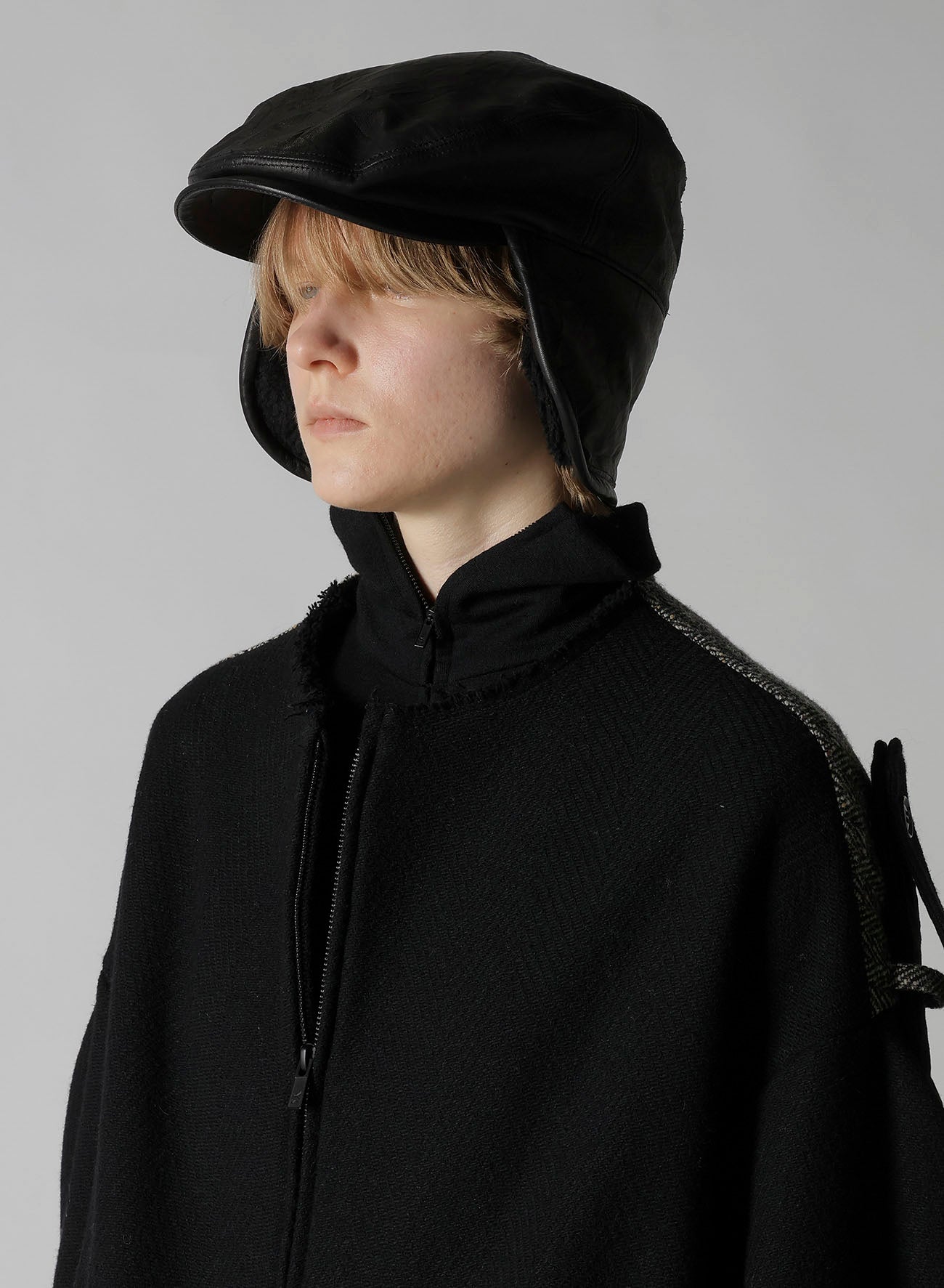 SOFT LEATHER EAR MUFF CAP