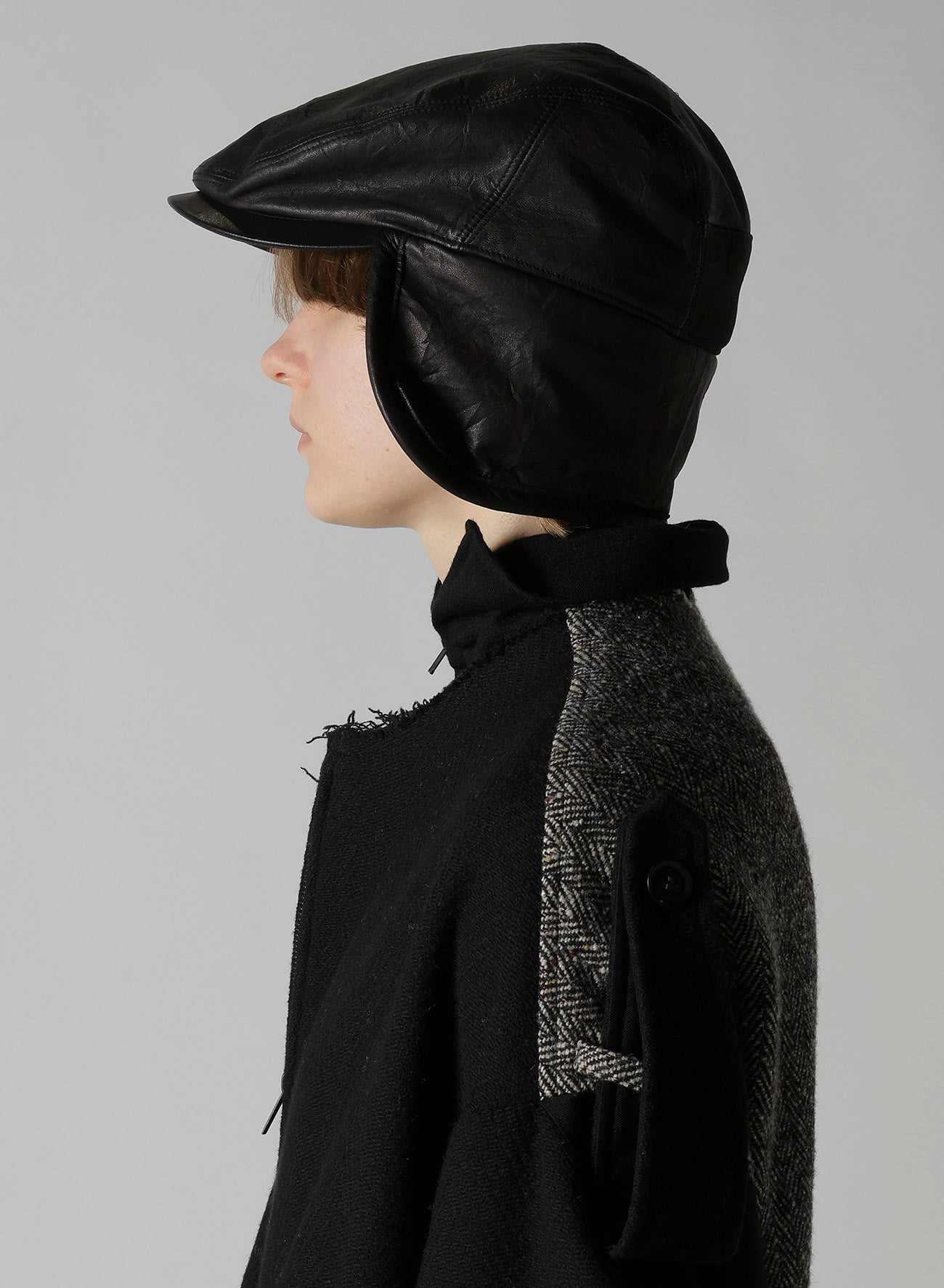 SOFT LEATHER EAR MUFF CAP
