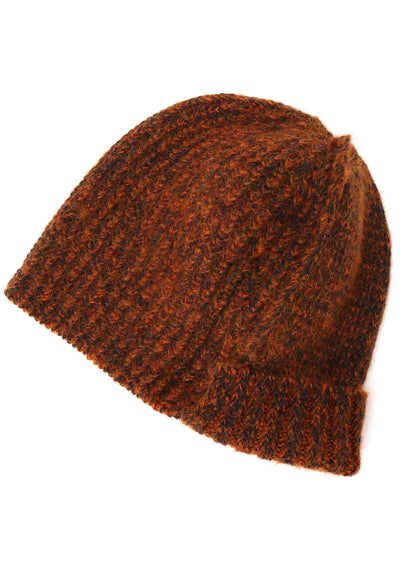 MOHAIR WOOL COMBINATION KNIT BEANIE