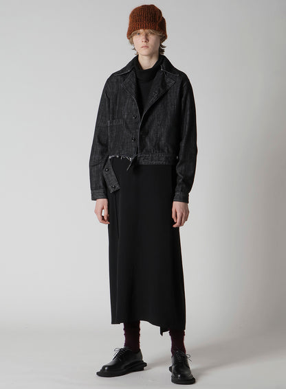 MOHAIR WOOL COMBINATION KNIT BEANIE