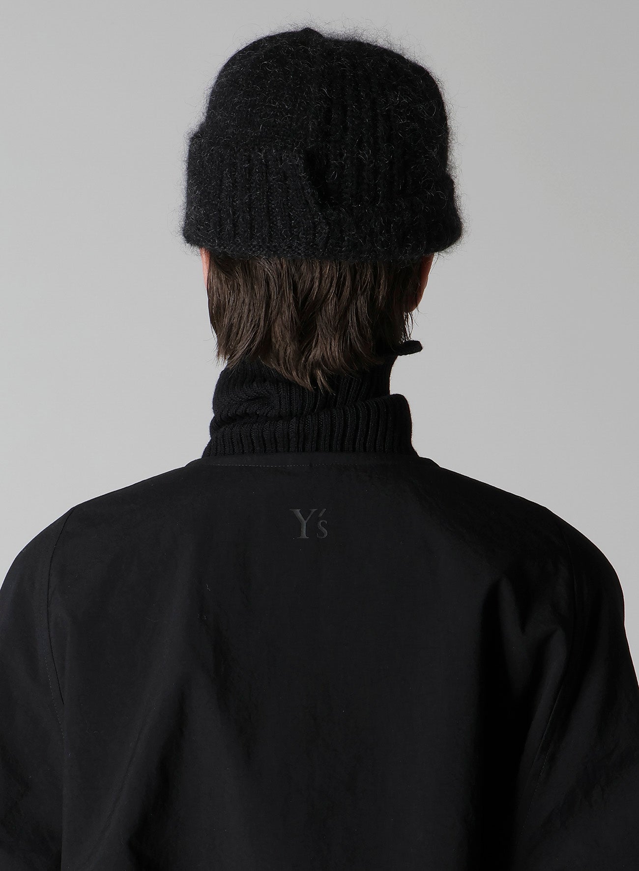MOHAIR WOOL COMBINATION KNIT BEANIE