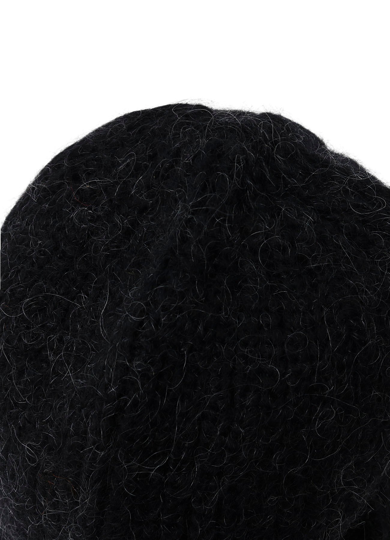 MOHAIR WOOL COMBINATION KNIT BEANIE