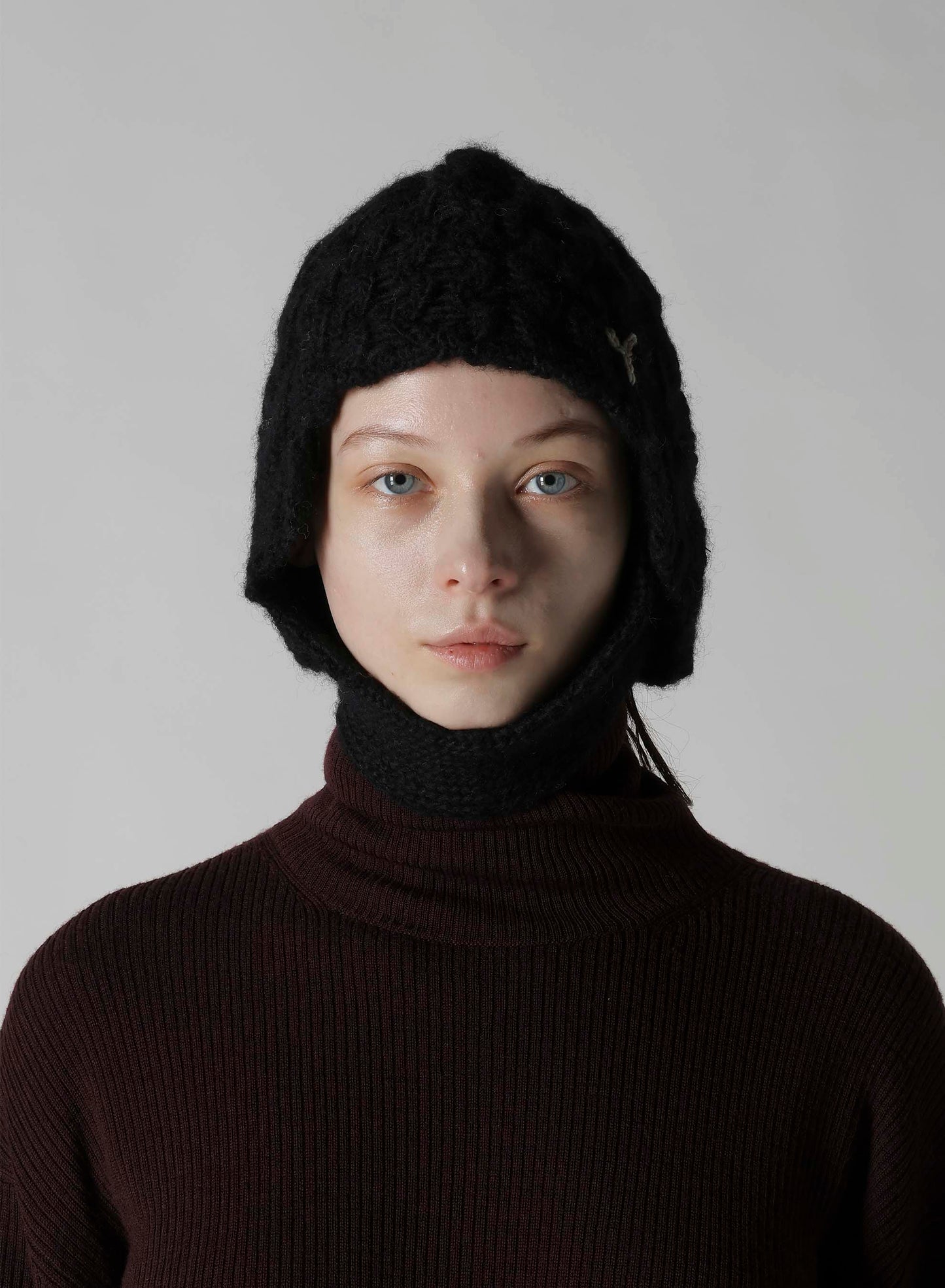 SLUB WOOL BEANIE W/ EAR FLAP