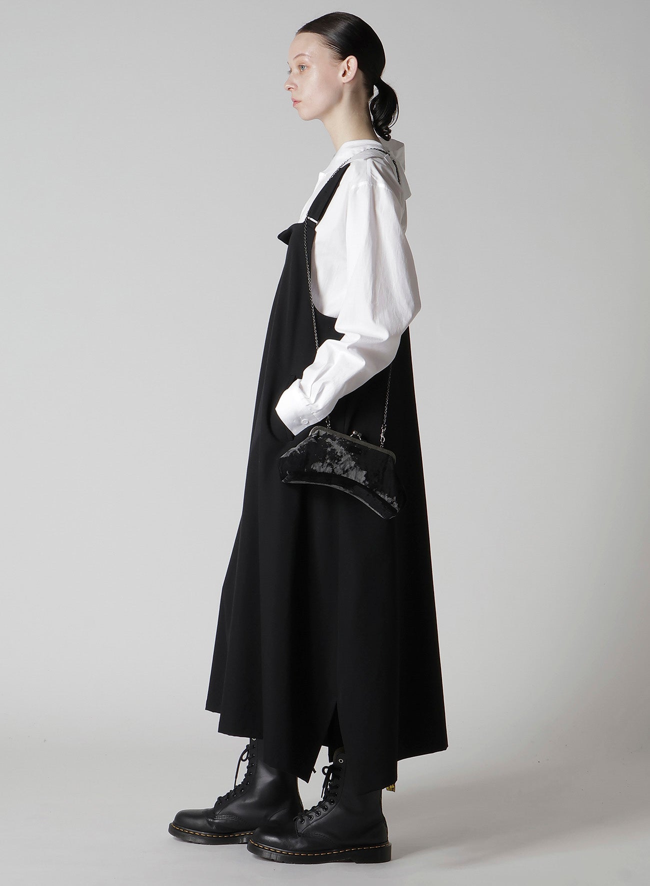 DISCHARGE-PRINTED VELVET CURVY BAG M