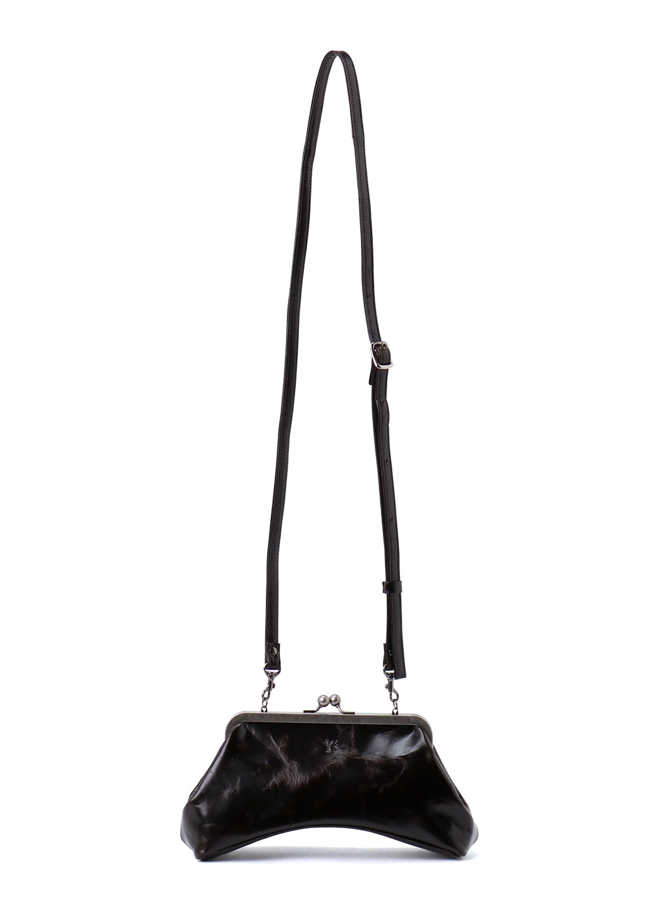 GLOSSY LEATHER CURVY BAG S