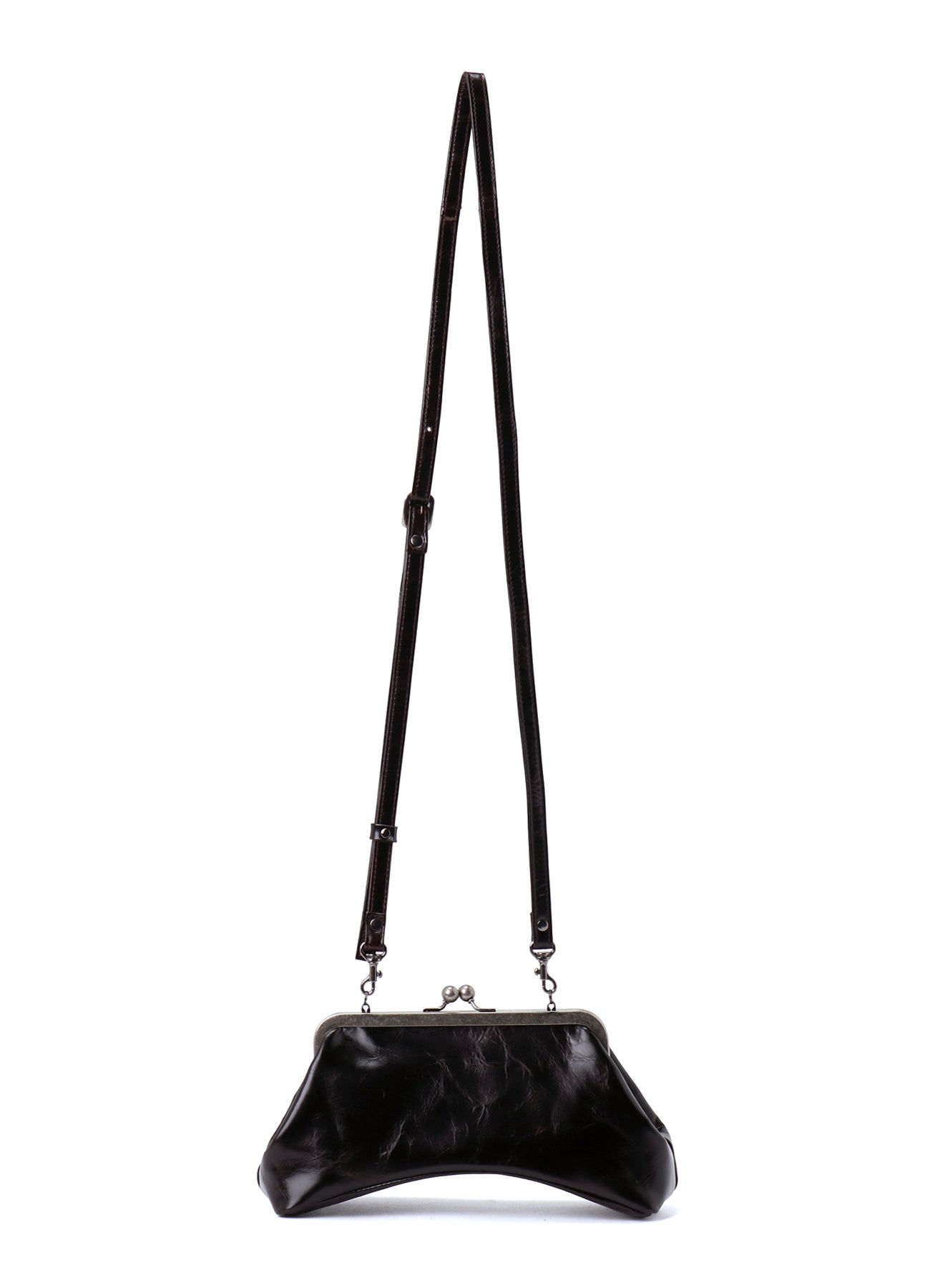 GLOSSY LEATHER CURVY BAG S