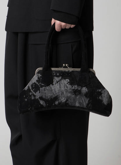 DISCHARGE-PRINTED VELVET CURVY BAG L