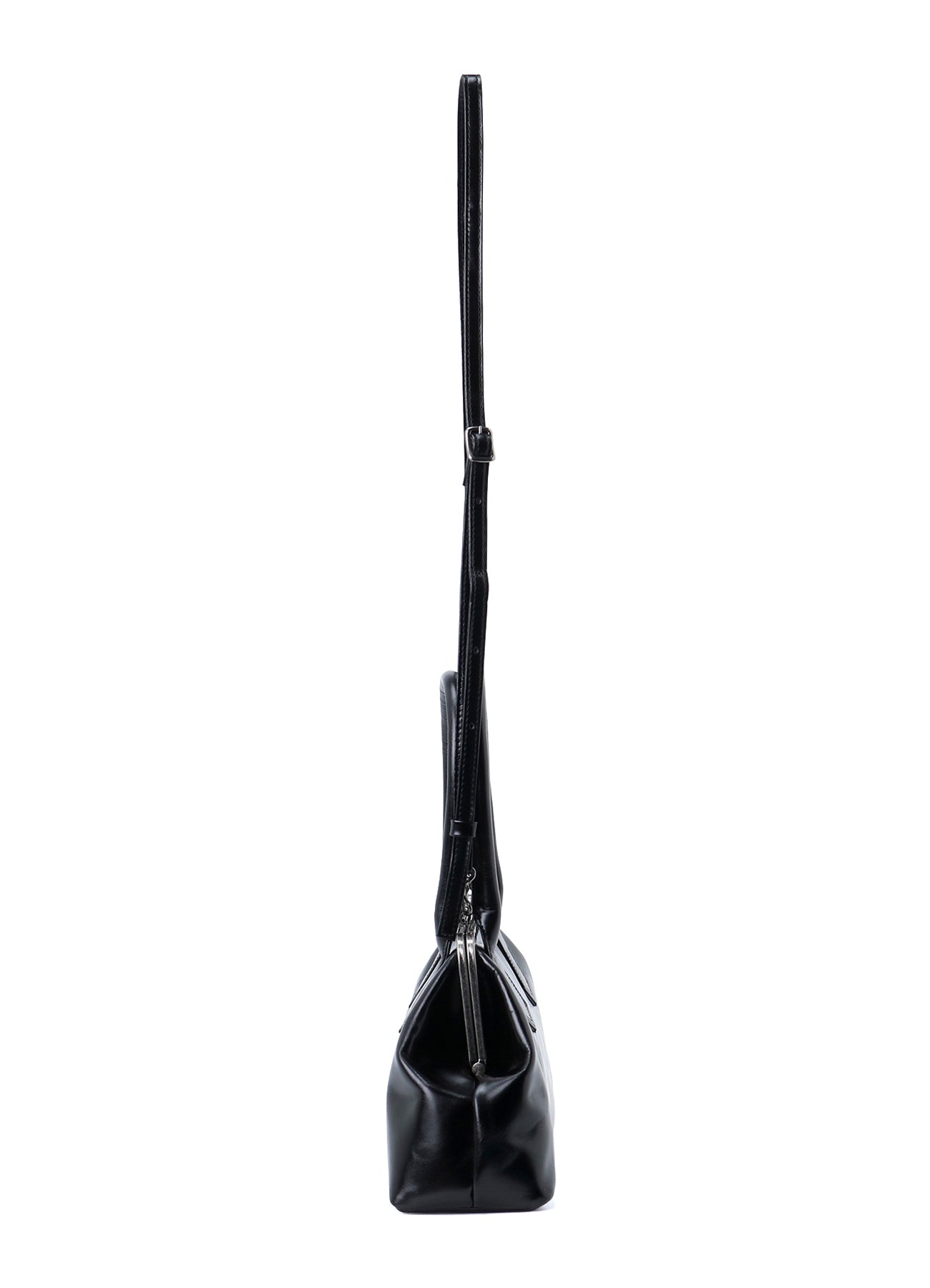 GLOSSY LEATHER CURVY BAG M