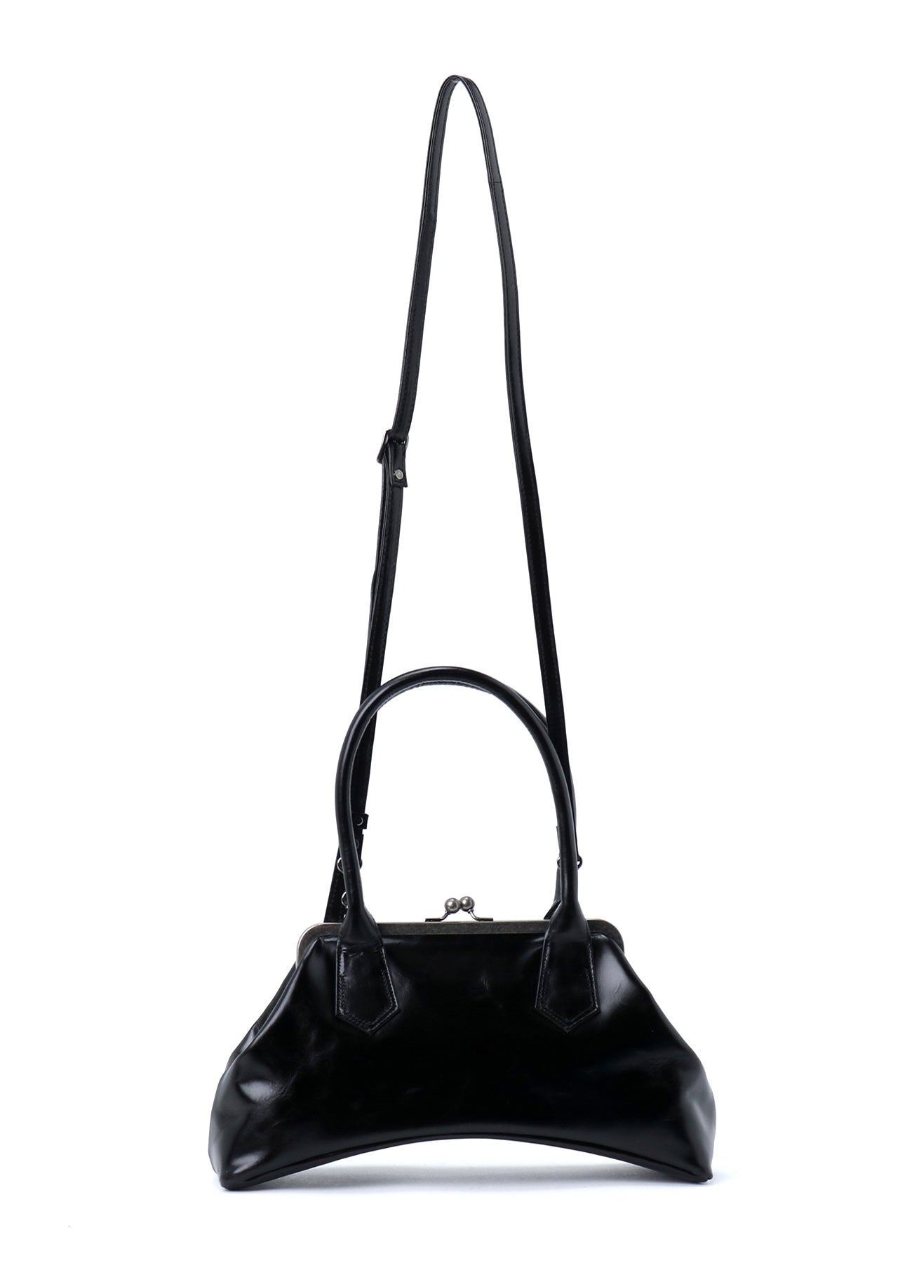 GLOSSY LEATHER CURVY BAG M