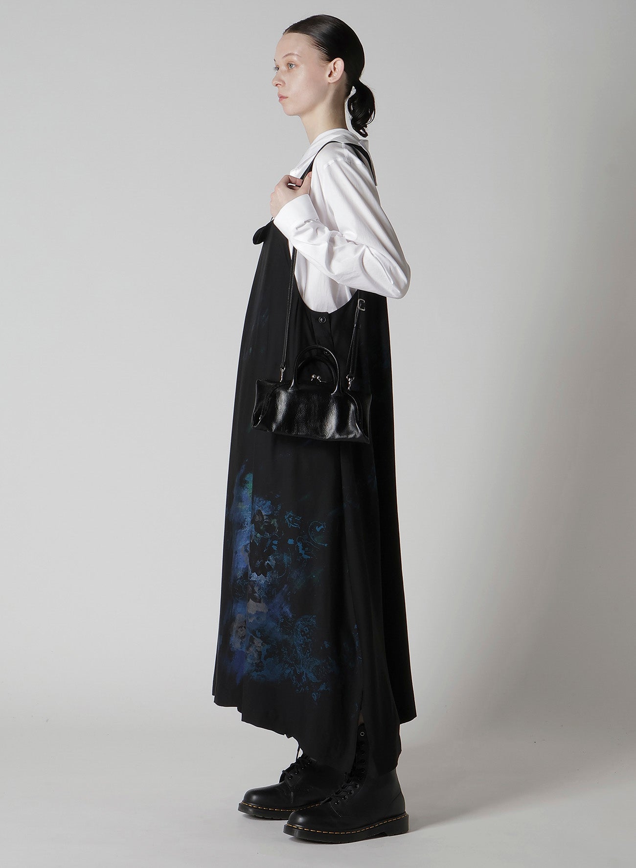 SEMI-GLOSS LEATHER SHOULDER 2WAY BAG