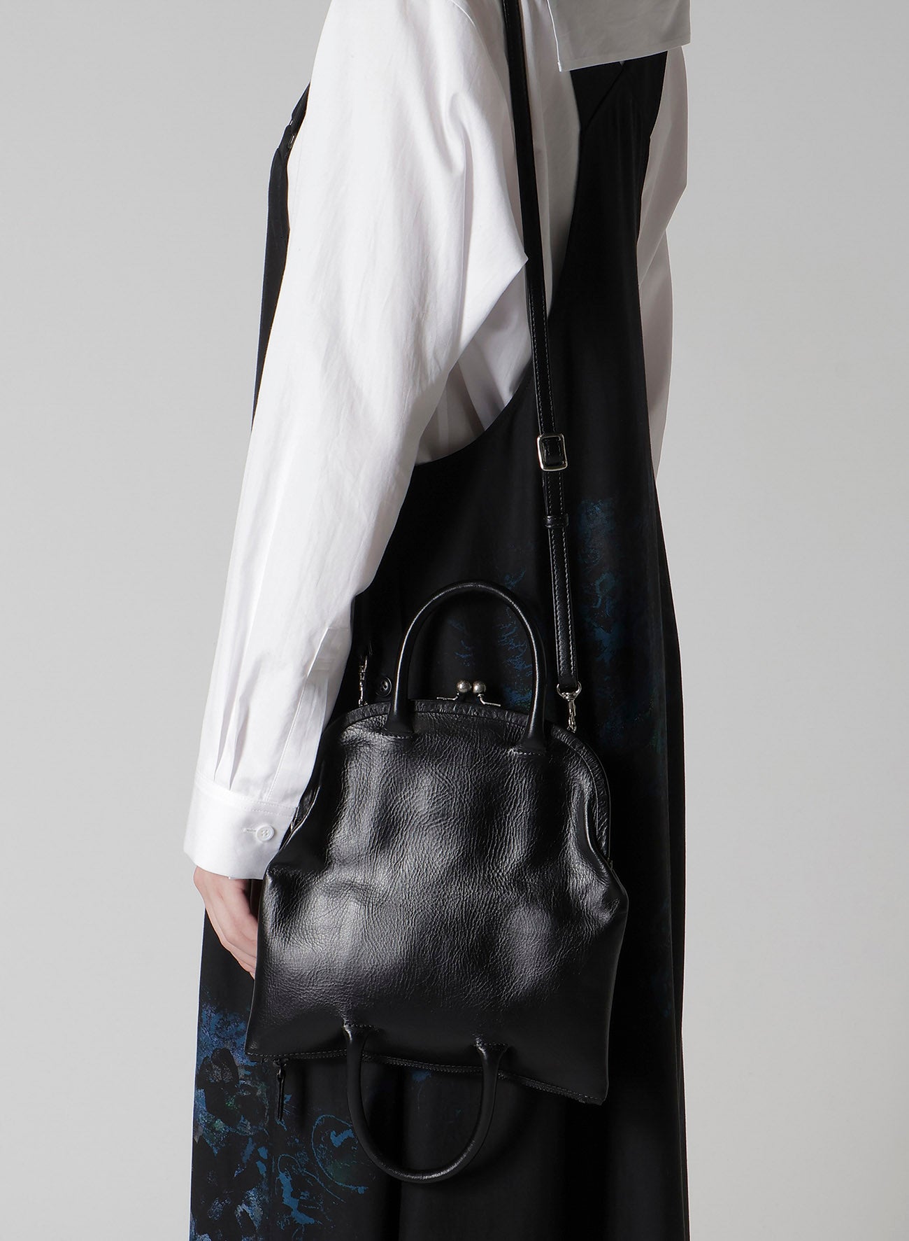SEMI-GLOSS LEATHER SHOULDER 2WAY BAG