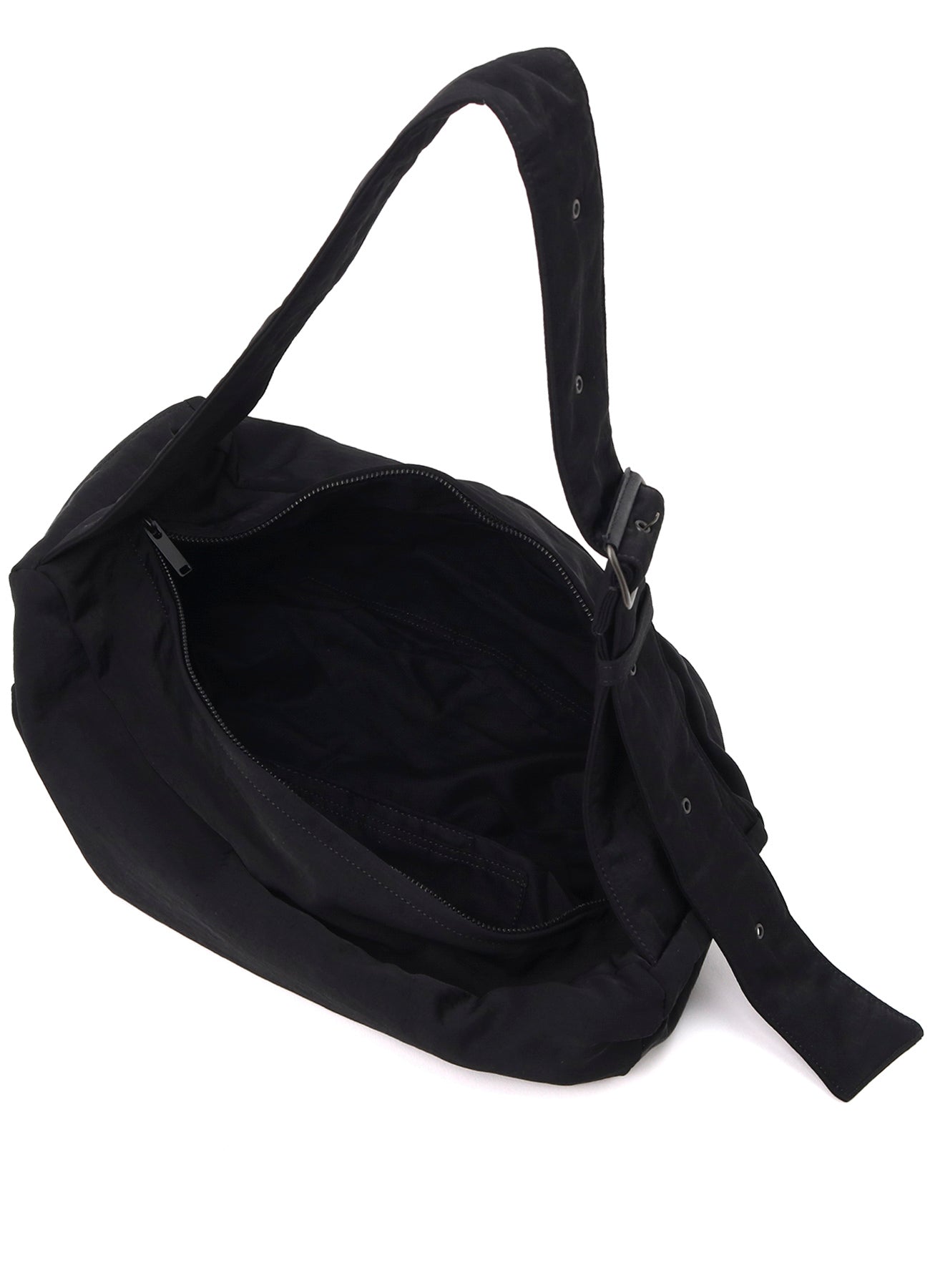 NYLON WASHER TWILL BOX SHOULDER BAG