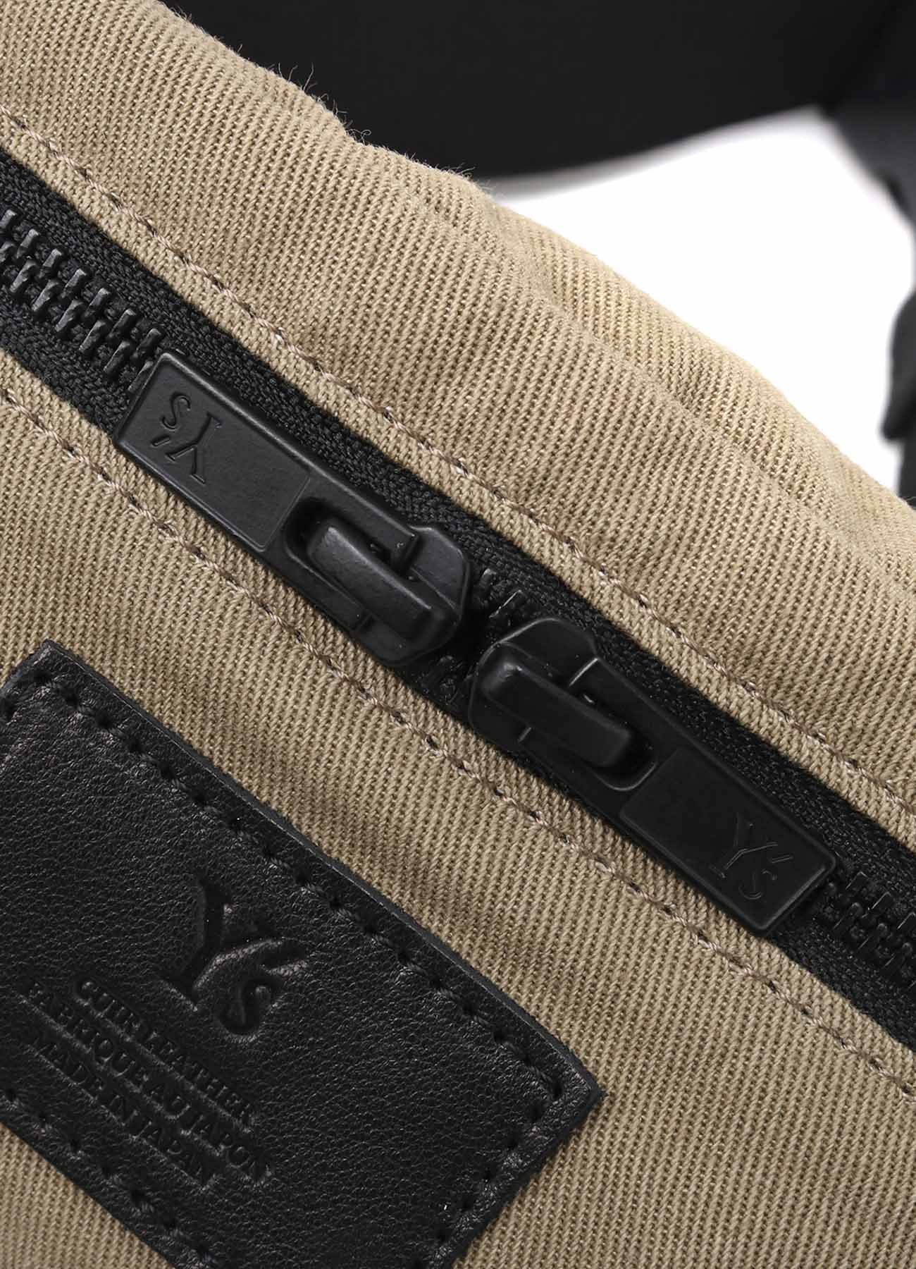 COTTON LINEN TWILL / LEATHER CROSSBODY BAG