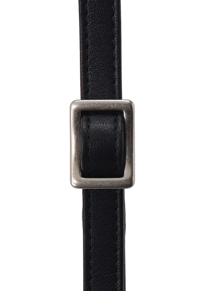 COW LEATHER METAL CLASP POLKA DOT TOTE BAG