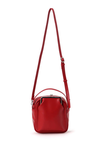 COW LEATHER METAL CLASP BOX BAG