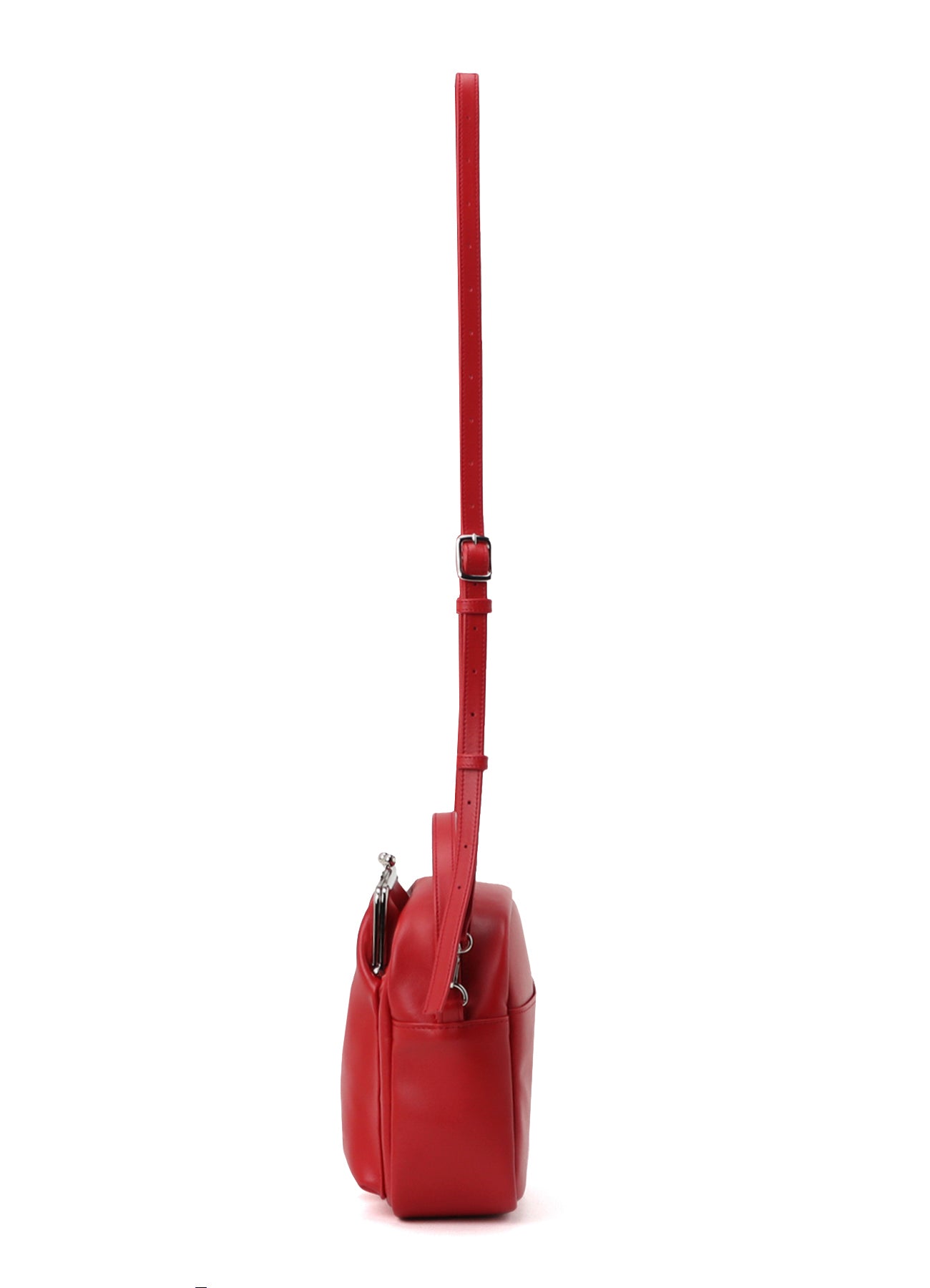 COW LEATHER METAL CLASP BOX BAG