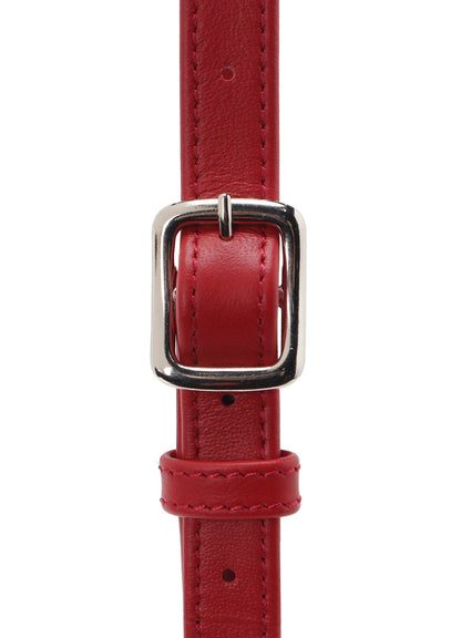 COW LEATHER METAL CLASP BOX BAG