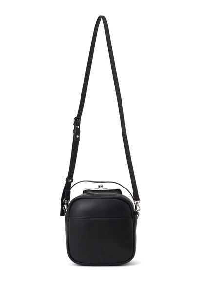 COW LEATHER METAL CLASP BOX BAG