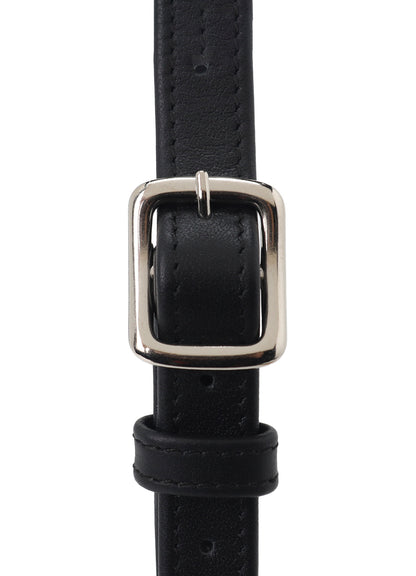 COW LEATHER METAL CLASP BOX BAG