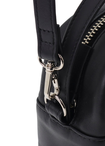 COW LEATHER METAL CLASP BOX BAG