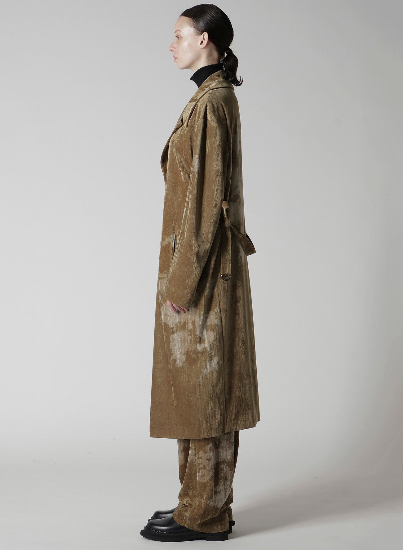 DISCHARGE-PRINTED VELVET BIG JACKET