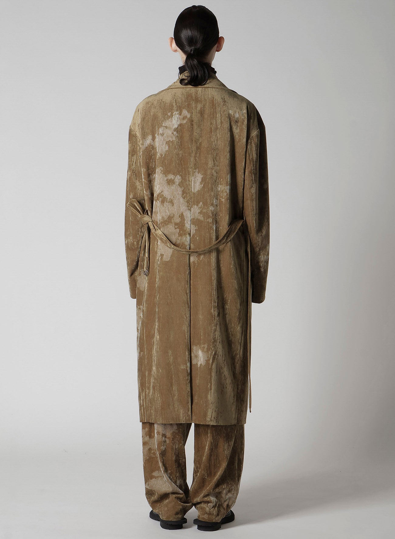 DISCHARGE-PRINTED VELVET BIG JACKET