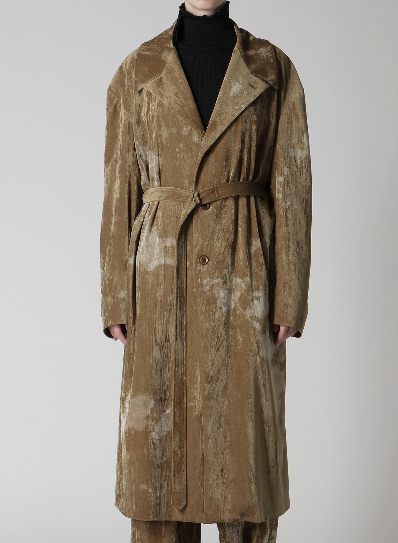 DISCHARGE-PRINTED VELVET BIG JACKET