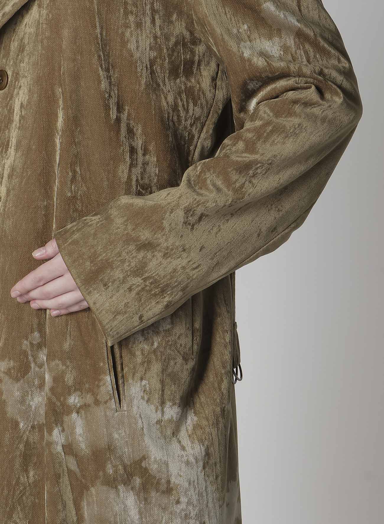 DISCHARGE-PRINTED VELVET BIG JACKET