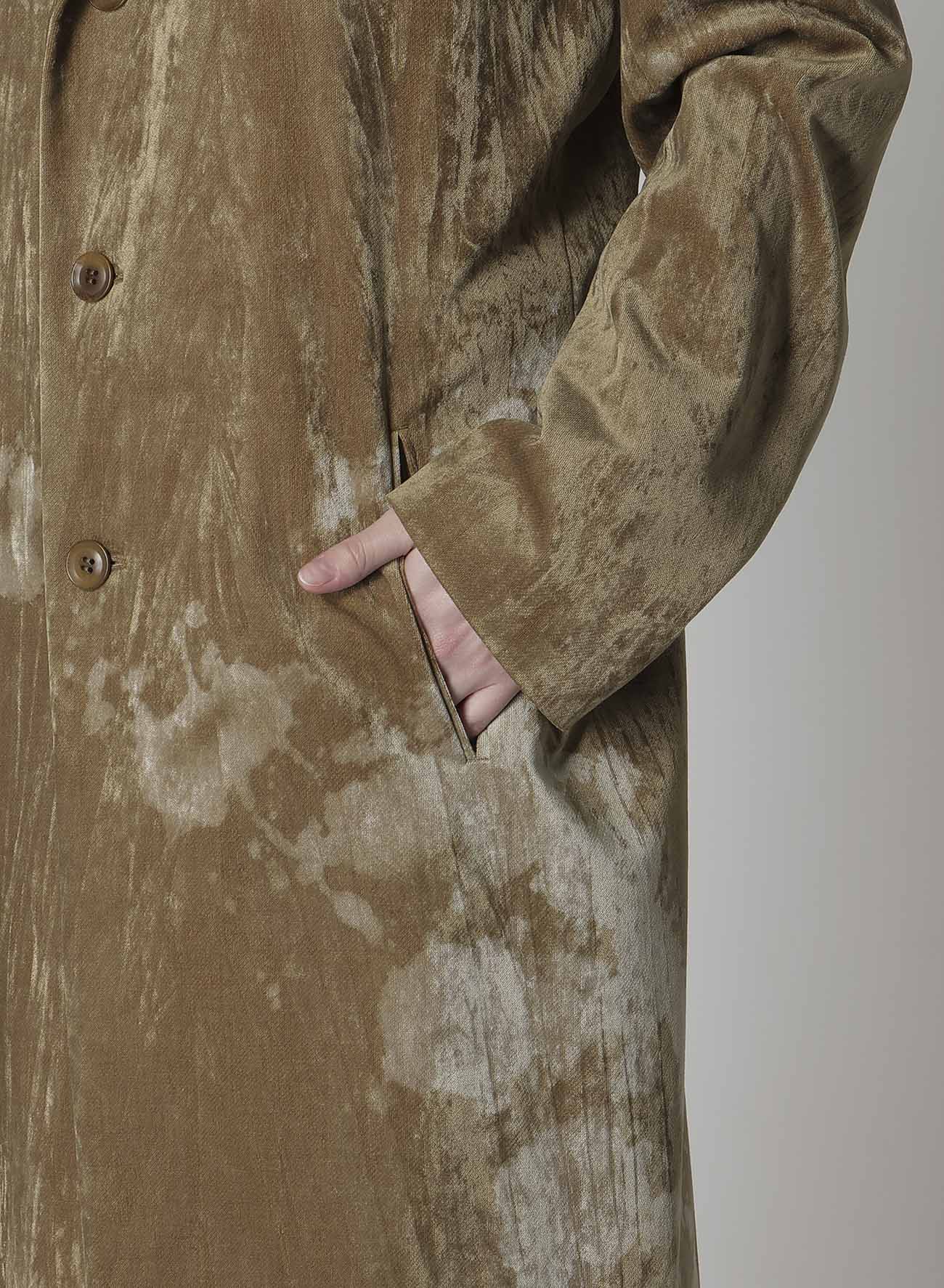 DISCHARGE-PRINTED VELVET BIG JACKET