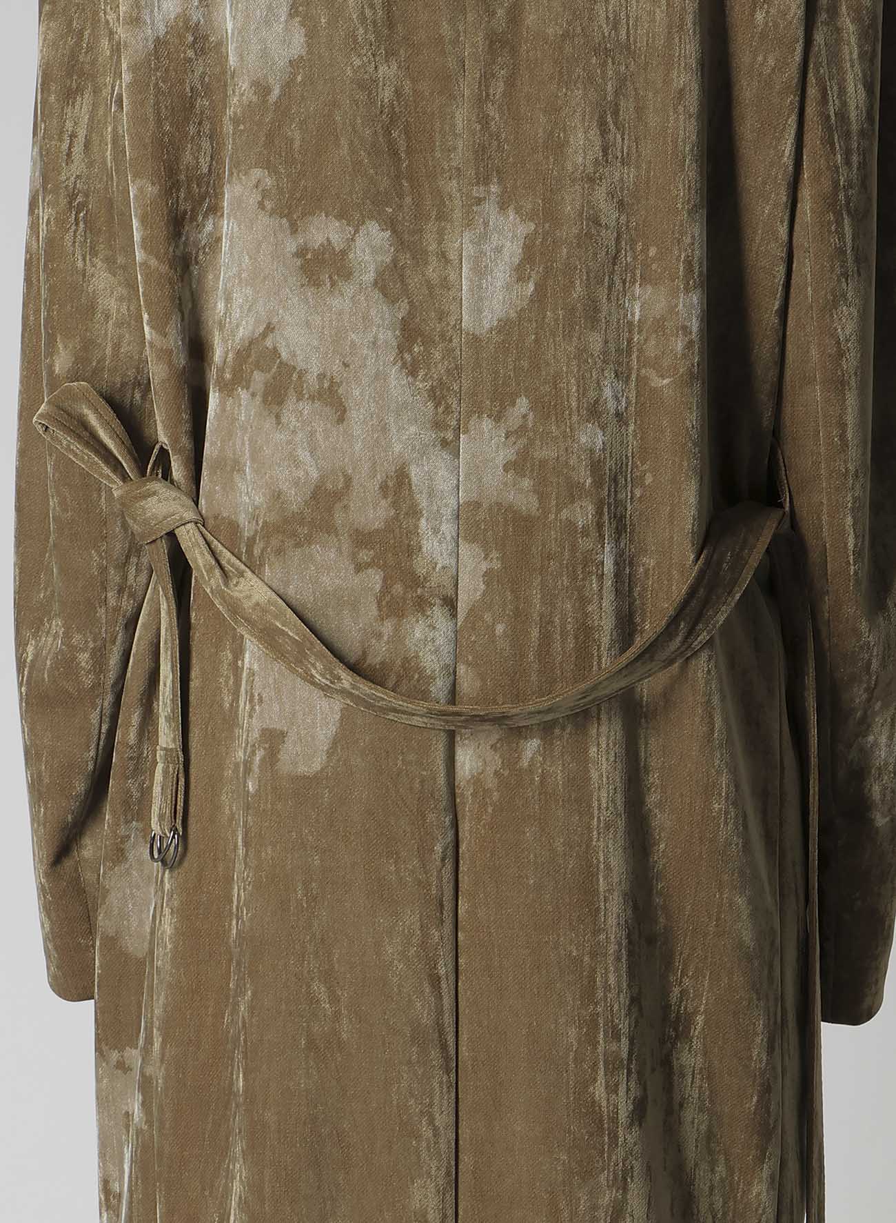 DISCHARGE-PRINTED VELVET BIG JACKET