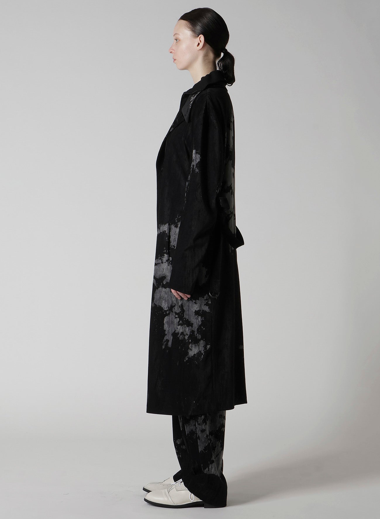 DISCHARGE-PRINTED VELVET BIG JACKET