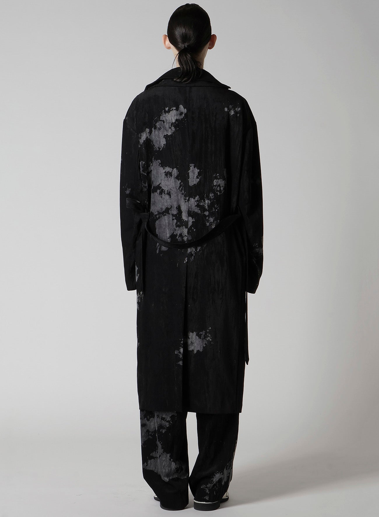 DISCHARGE-PRINTED VELVET BIG JACKET
