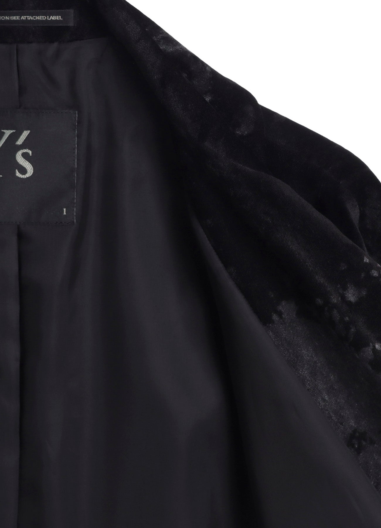 DISCHARGE-PRINTED VELVET BIG JACKET