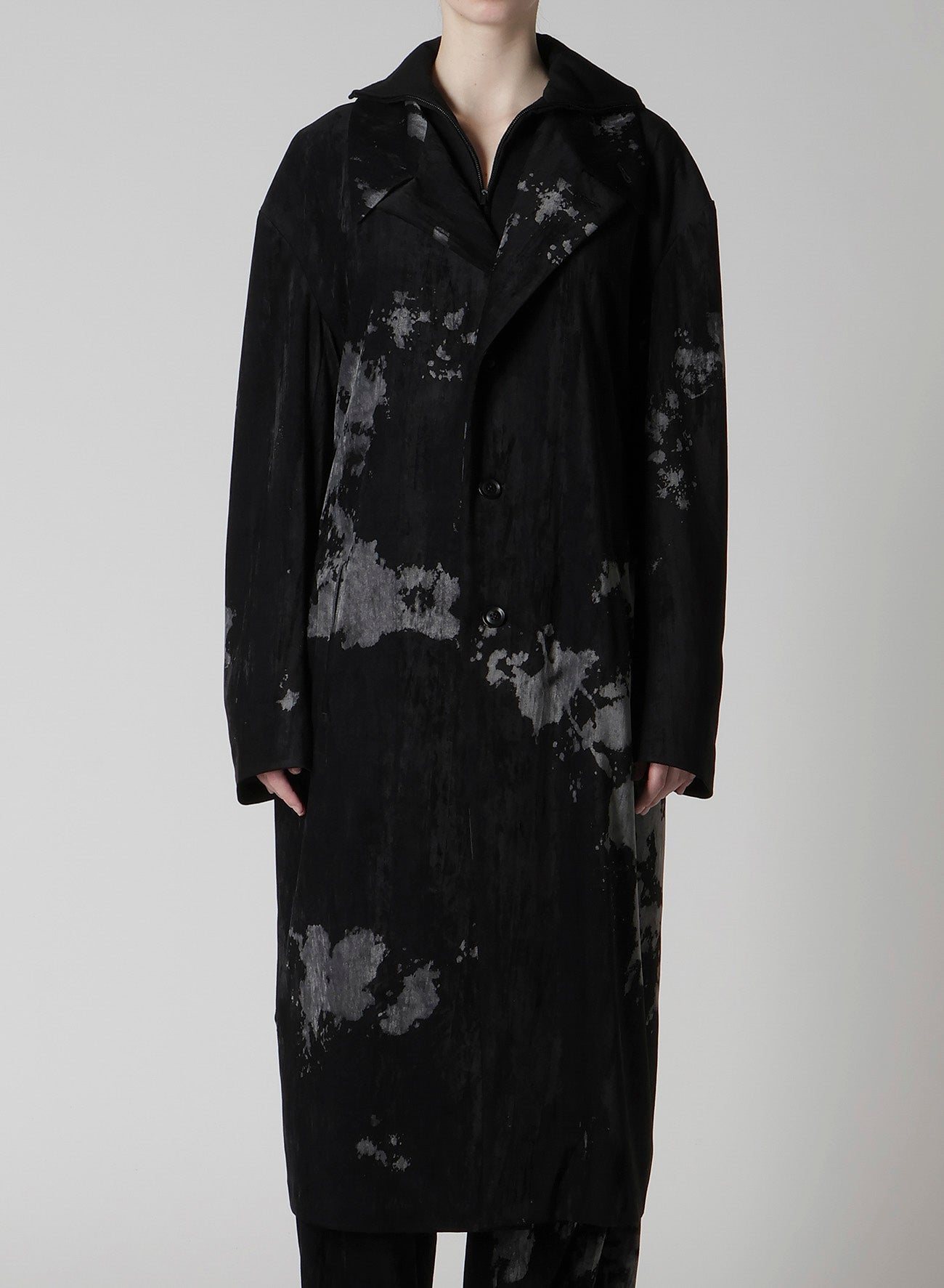 DISCHARGE-PRINTED VELVET BIG JACKET
