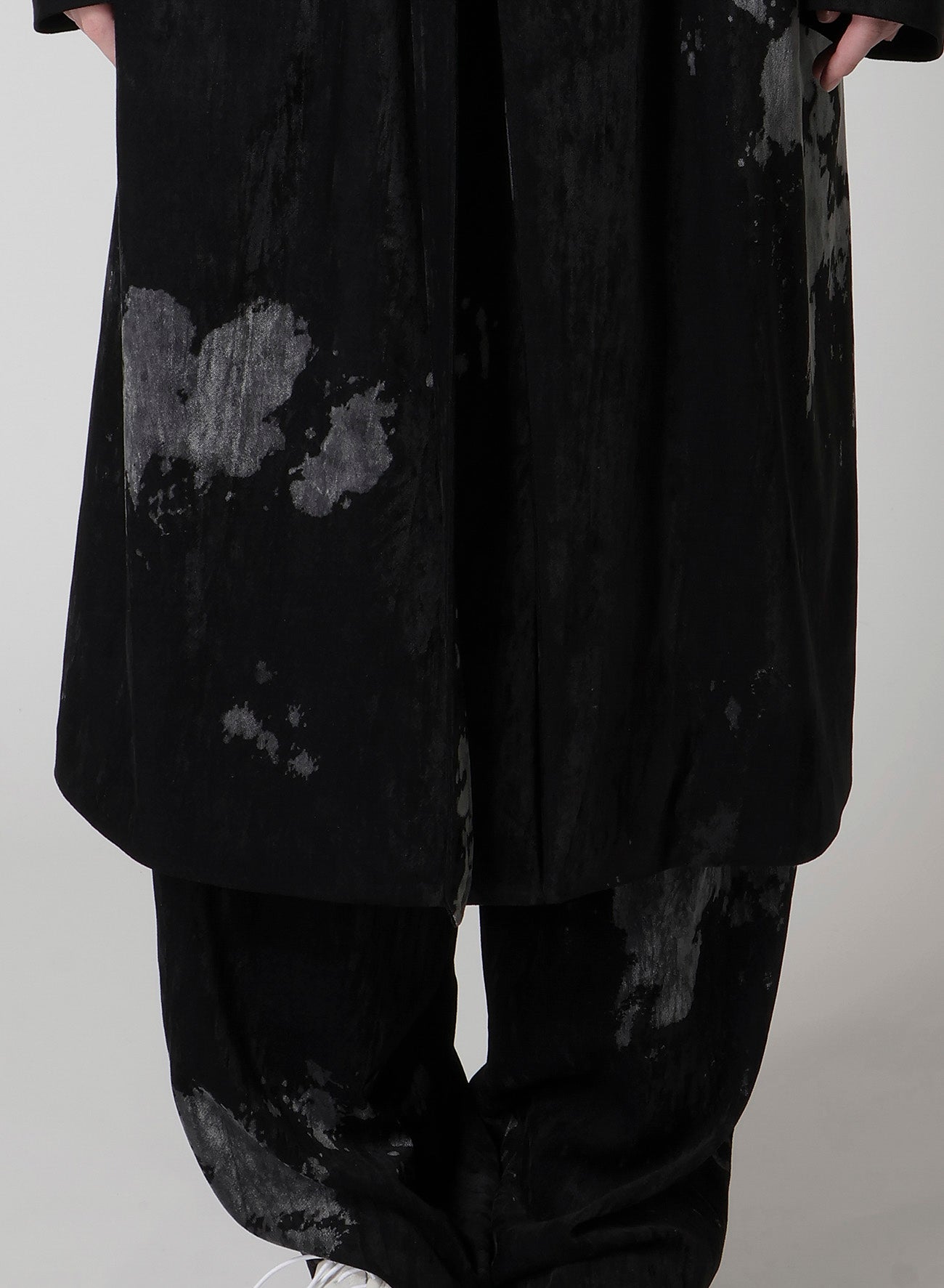 DISCHARGE-PRINTED VELVET BIG JACKET