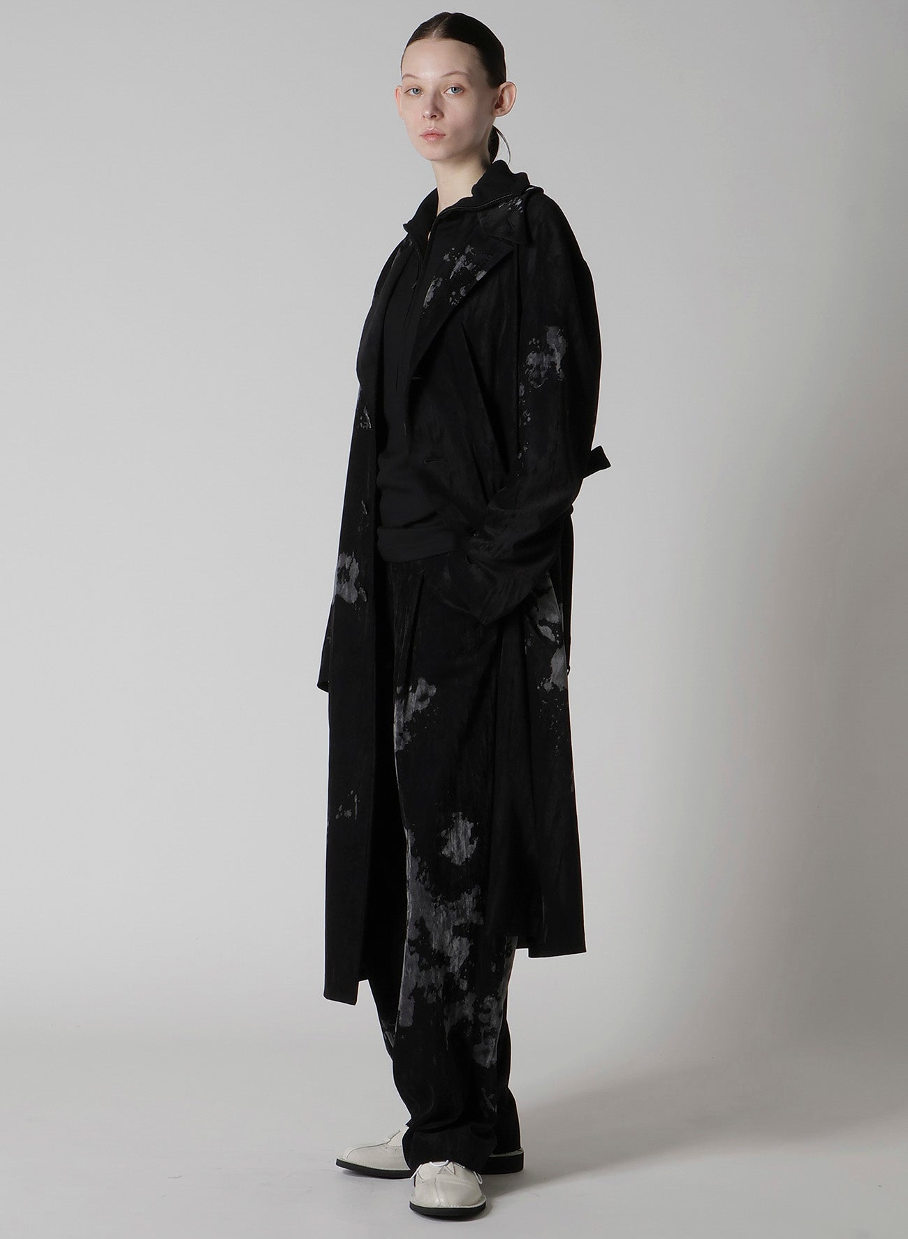 DISCHARGE-PRINTED VELVET BIG JACKET