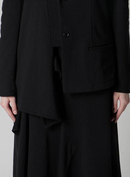 ASYMMETRIC COMBED FLEECE JACKET