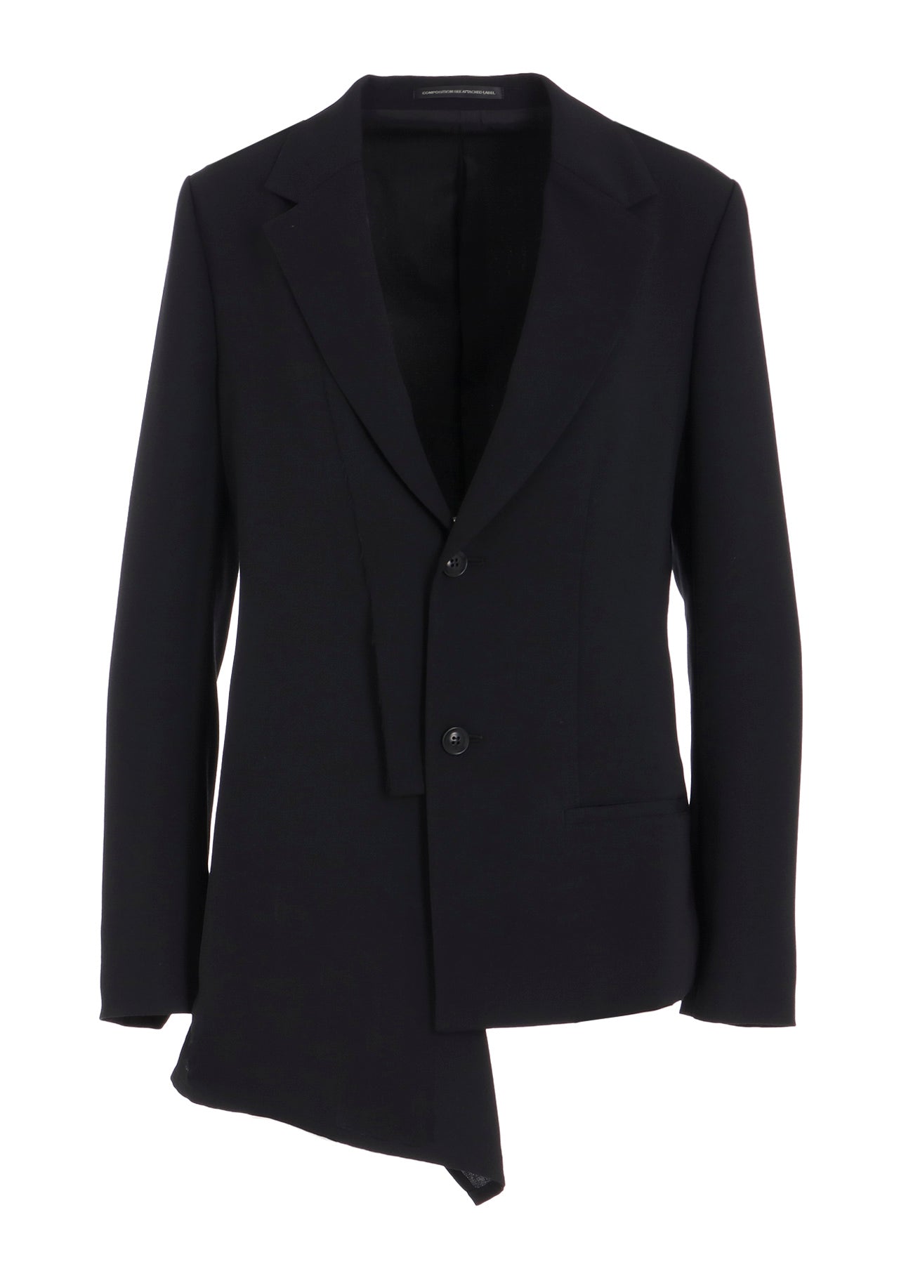 WOOL SERGE RIGHT CLOTH ASYMMETERIC JACKET