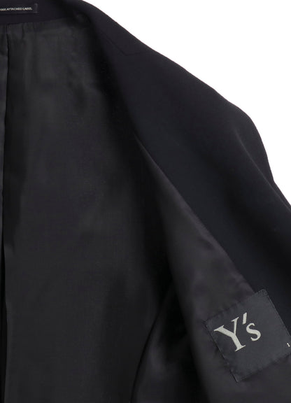 WOOL SERGE RIGHT CLOTH ASYMMETERIC JACKET