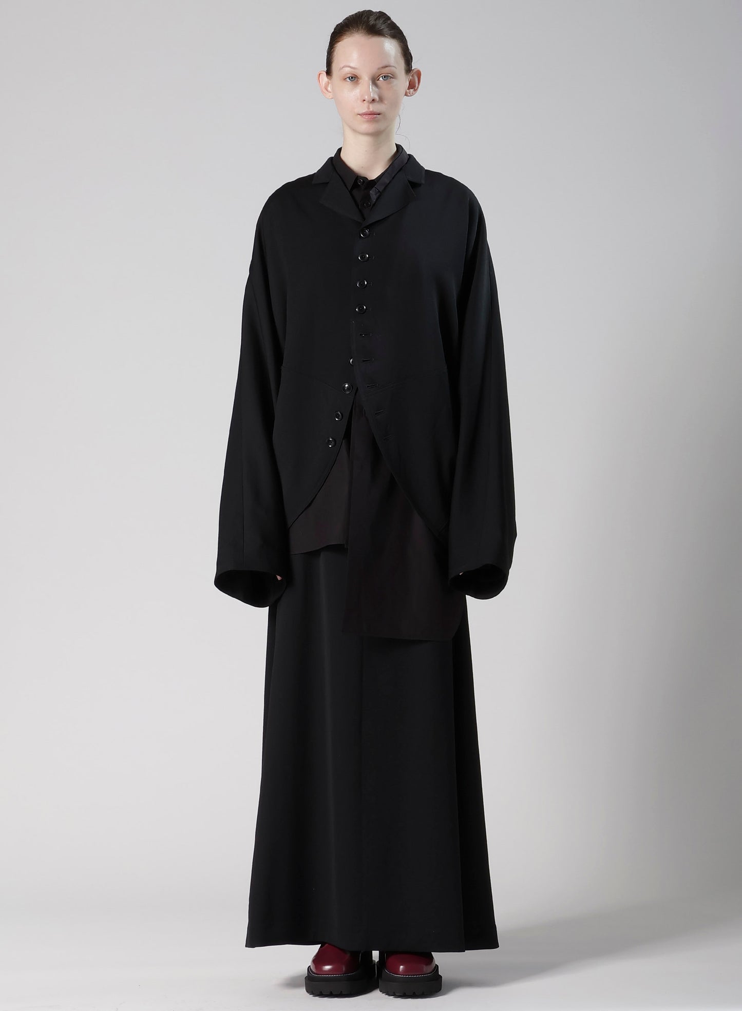 WOOL GABARDINE TAILORED DOLMAN JACKET
