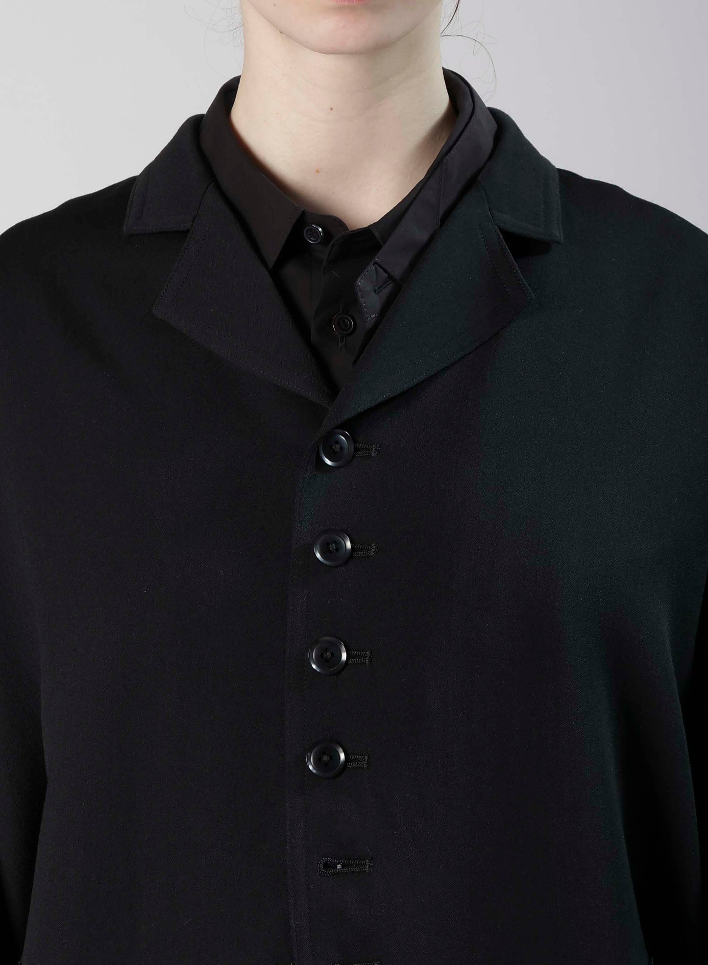 WOOL GABARDINE TAILORED DOLMAN JACKET